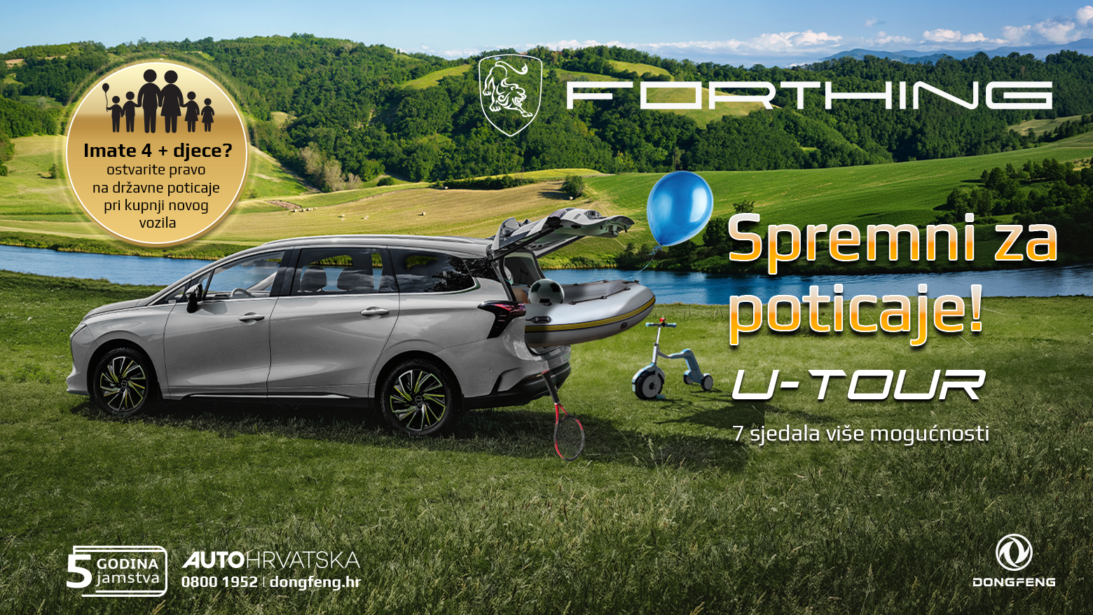 Image forSavršena prilika za kupnju Forthing U-Tour modela sa 7 sjedala uz sufinanciranje